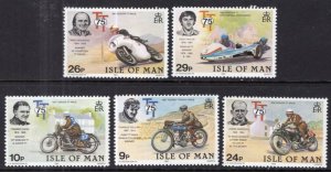 Isle of Man 214-218 Motorcycles MNH VF