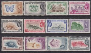 British Honduras 1953-1957 SC 144-155 MzLH Set - Queen Elizabeth 