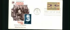 #1683 Telephone Centenary  - Fleetwood Cachet BD!