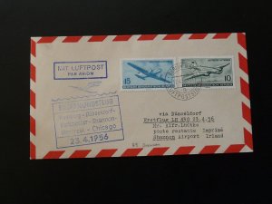 first flight cover Berlin Shannon Lufthansa 1956