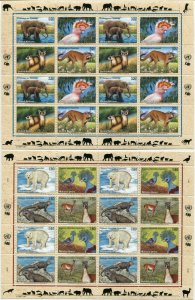 21 UN Endangered Species UNITED NATIONS Sheets Collection New York Geneva Vienna