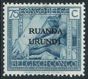 Ruanda-Urundi, Sc #18, 75c MH