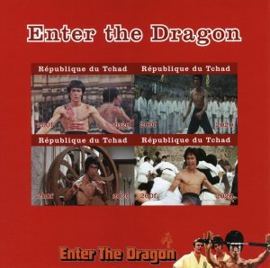 Chad People Stamps 2020 MNH Enter the Dragon Bruce Lee Martial Arts 4v IMPF M/S