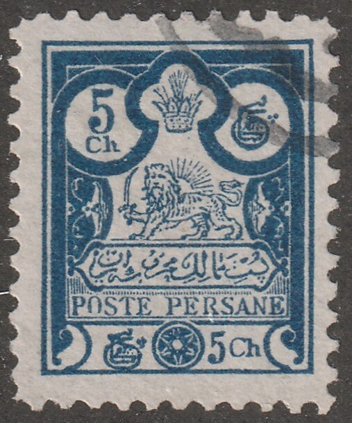 Persia, stamp, Scott#83,  used, hinged, 5ch, blue