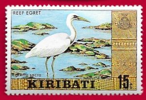 KIRIBATI   SCOTT#333 1979 15c REEF EGRET - MH