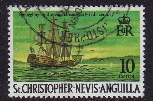 St. Kitts-Nevis - 1970 - Scott #213 - used - Sailship