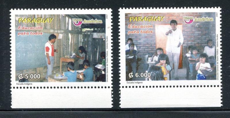 Paraguay 2851-2852, MNH, American Issue Education for All, 2007. x31115