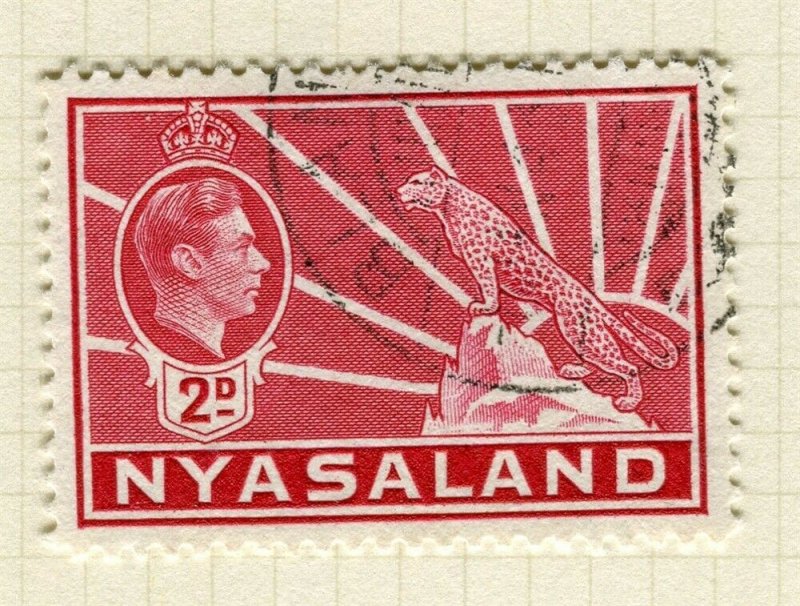 NYASALAND; 1938 early GVI issue fine used 2d. value