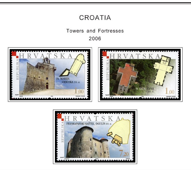 COLOR PRINTED CROATIA 1991-2010 STAMP ALBUM PAGES (111 illust. pages)