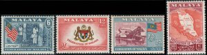 Malaya  #80-83  Mint LH CV $8.00
