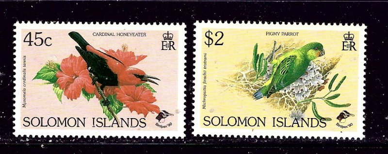 Solomon Is 681-82 MNH 1990 Birds partial set