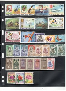UPPER VOLTA COLLECTION ON STOCK SHEET , MINT/USED