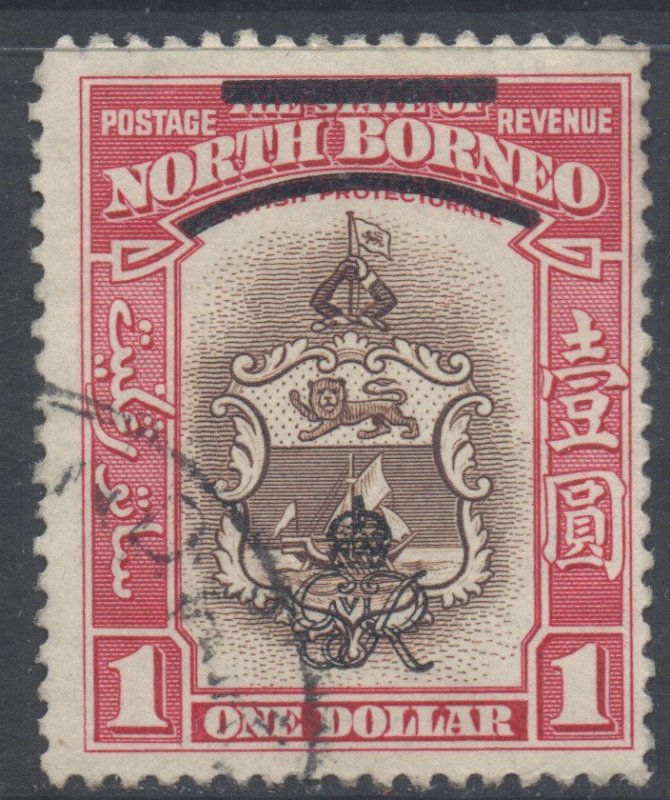 North Borneo Scott 235 - SG347, 1947 GviR Crown Colony $1 used