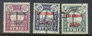 LATAKIA (SYRIA) 1931 SG65 FRESH MINT SG66 SG68 FINE USED