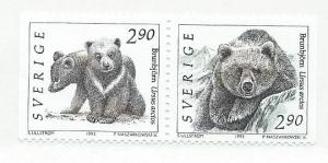 Sweden #1922-1923 Bears   (MNH) CV $2.20