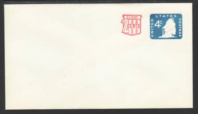 US U552 Sailing Ship Revalued Postal Envelope Unused 