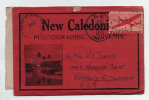 Scott# C25 on a New Caledonia photographic souvenir posted Aug 13 1943 US Navy
