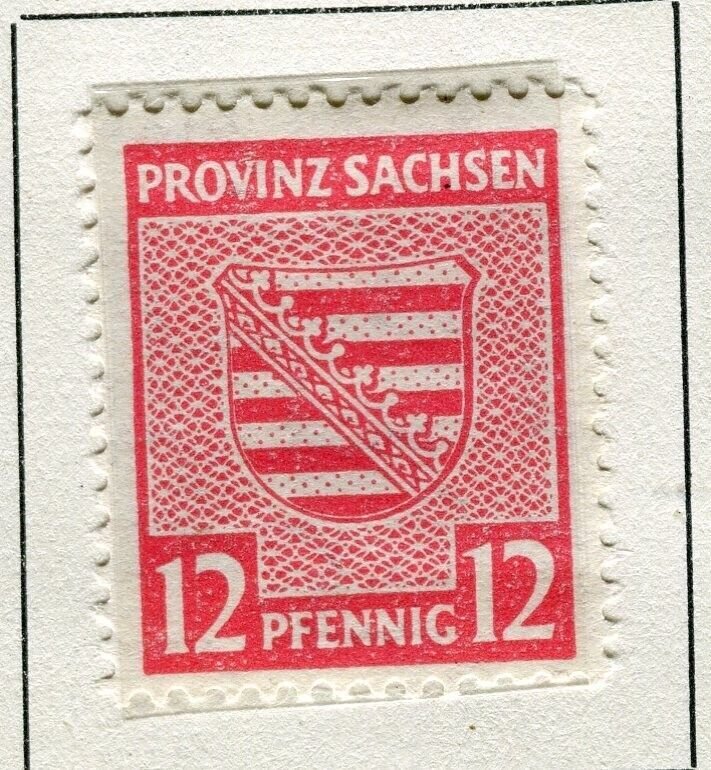 GERMANY; ALLIED RUSSIAN ZONE SACHSEN 1945 Perf Local issue Mint MNH 12pf.