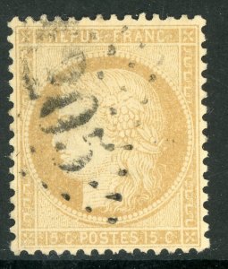 France Colonies 1875 Ceres Issue 15¢ Scott # 61 VFU H677 ⭐⭐