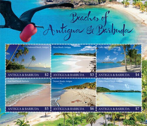 2020/01- ANTIGUA - BEACHES       6V    MNH **