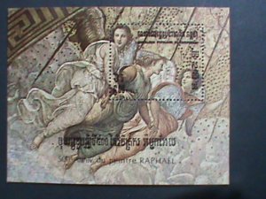 CAMBODIA-500TH ANNIVERSARY OF RAPHAEL- THE PAINTER CTO  S/S SHEET-VERY FINE