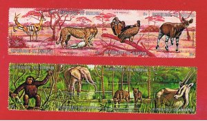 Burundi #357-358  VF Used strips of 4 Animals  Free S/H