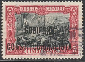 MEXICO 433, $5P GOBIERNO... REVOLUTIONARY OVPT.USED. (486)