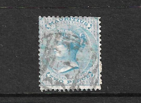 MAURITIUS  1863-72  2d  PALE BLUE  QV  FU  SG 59 