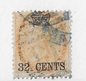 Straits Settlements Sc #9  32c overprint used VF