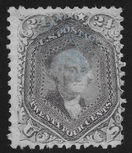 US Stamps Scott #78 Used 24c Gray Light Blue Cancel SCV $470