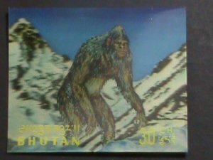 ​BHUTAN- 1970 SC#117B  ABOMINABLE SNOW MAN  3D MNH STAMP- VERY FINE