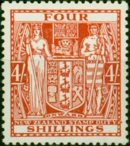 New Zealand 1931 4s Red SGF148 Superb MNH