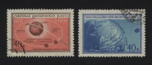 Russia # 2187 - # 2188 , Luna 1 Launching , F-VF Used