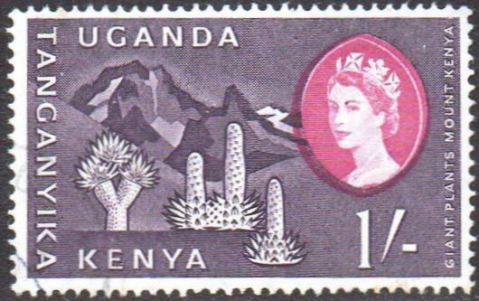 KUT 1960 1/- Mt Kenya & Giant plants used