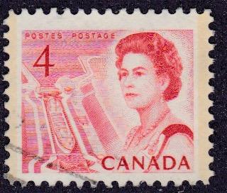 457 Queen Elizabeth II - Centennial definitives - tagged