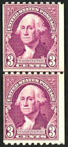 U.S. #722 MINT LINE PAIR OG NH