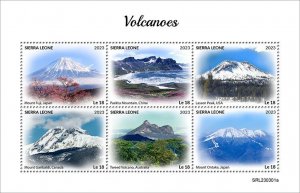 SIERRA LEONE - 2023 - Volcanoes - Perf 6v Sheet - Mint Never Hinged