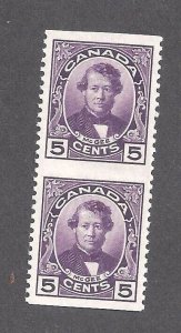 CANADA # 146c MINT VERTICAL PAIR IMPERF HORIZONTALLY 5c THOMAS McGEE BS25808