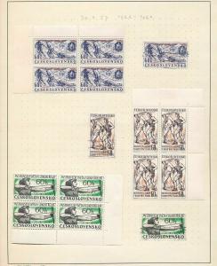 Czechoslovakia 1957 M&U Blocks Covers (Appx 100+Items) (Ref DD544