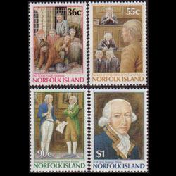 NORFOLK IS. 1986 - Scott# 392-6 Gov.Phillip Set of 4 NH