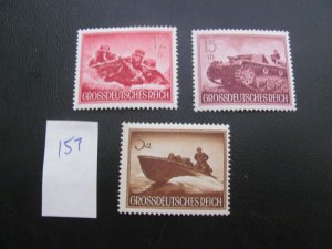 Germany 1944 MNH EXPERTISED FAKE GUM ALL 3 ARE Y VARITIES (157)