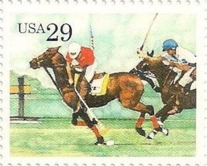 US 2759 Sporting Horses Polo 29c single MNH 1993