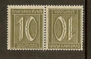 Germany, Scott #138a, 10pf Numeral, Tete Beche Pair, MLH