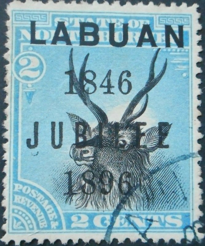 Labuan 1896 Two Cents Jubilee opt SG 84 used