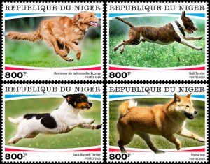 NIGER - 2020 - Dogs - Perf 4v Set - Mint Never Hinged