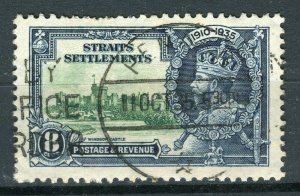 STRAITS SETTLEMENTS; 1935 early GV Jubilee issue fine used 8c. value