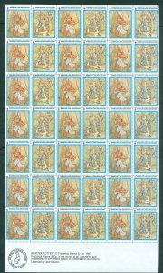 USA. Cinderella 1997 Sheet Mnh. Folded.  The World Of Beatrix Potter. Rabbits.