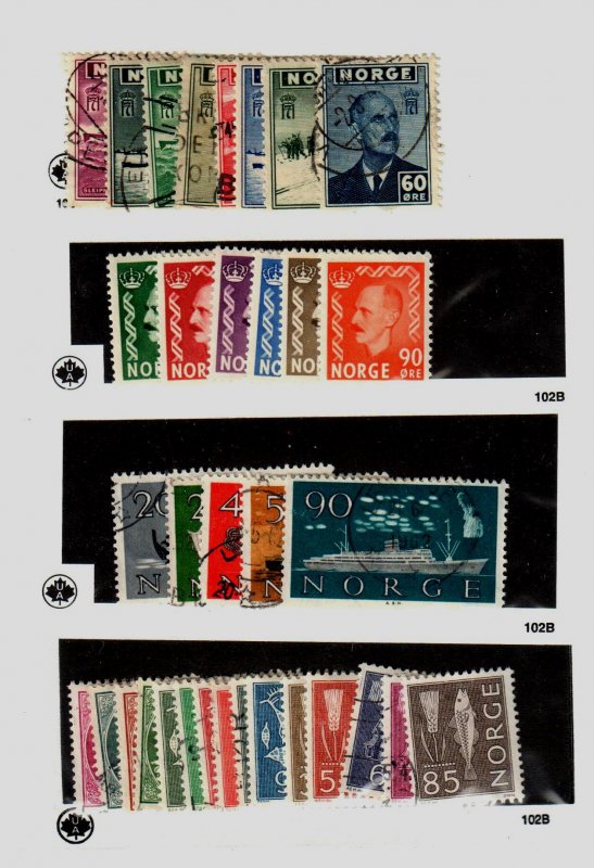 Norway #259 to 266, 345 to 347, 349 to 352, 382 to 386, 416 to 430 All Used and