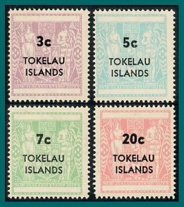 Tokelau 1967 Arms Fiscals, MNH  #12-15,SG12-SG15