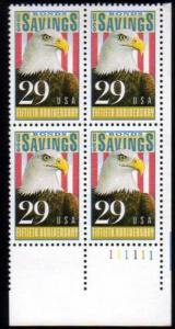*USA Scott 2534 Plate Block (29 cents) UNC